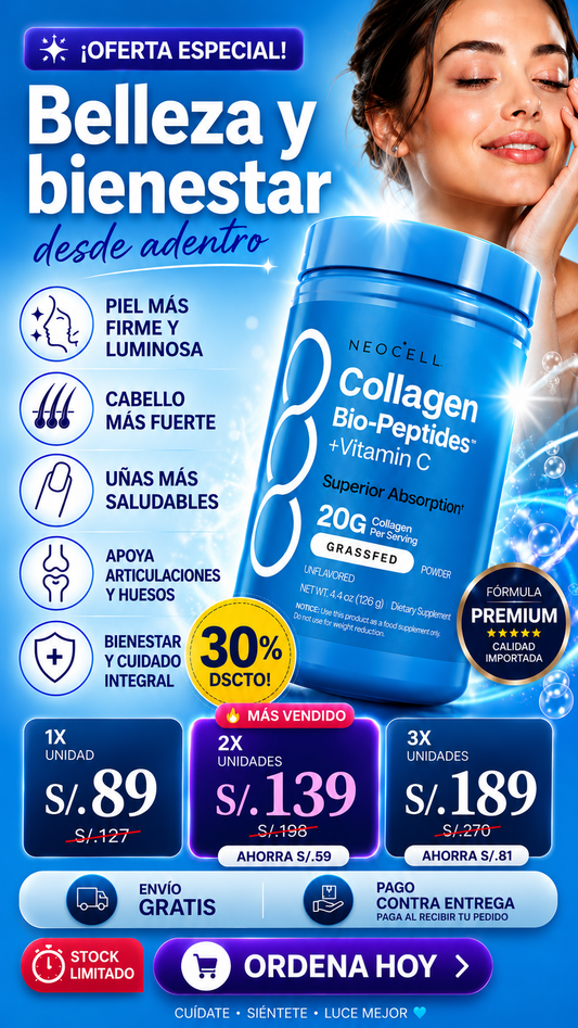 Neocell Collagen Bio-peptides: Tu piel más joven y radiante